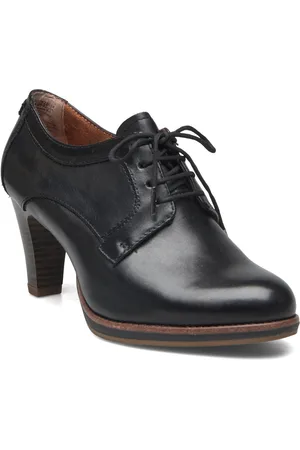 Tamaris Women Lace-Up Shoes Heels Pumps Classic Black
