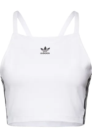 adidas 3 S Crop Top Sport Crop Tops Sleeveless Crop Tops White