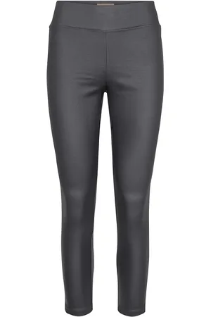 soyaconcept Sc-Pam Bottoms Trousers Leather Leggings-Housut Grey