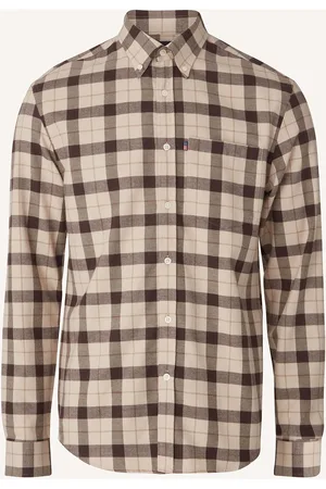 Lexington Casual Flannel Check B.d Shirt Tops Shirts Casual Brown