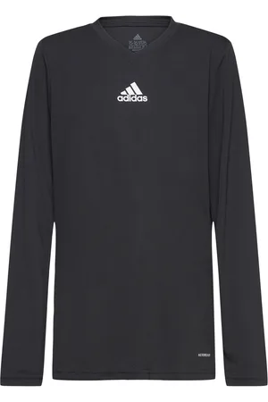 adidas Team Base Tee Y Sport T-shirts Long-sleeved T-shirts Black