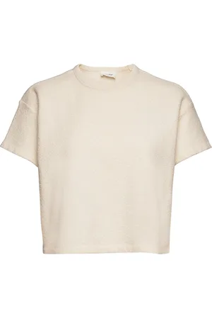 American Vintage Bobypark Tops T-shirts & Tops Short-sleeved Cream