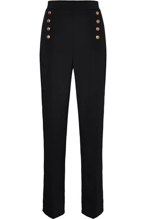 Lindex Trousers Penny Bottoms Trousers Straight Leg Black