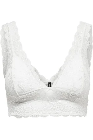 ONLY Onlchloe Lace Bra Noos Acc Lingerie Bras & Tops Soft Bras Bralette White