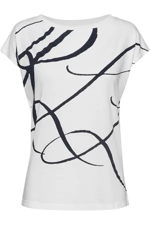 Ralph Lauren Logo-Print Cotton-Blend Top Tops T-shirts & Tops Short-sleeved White