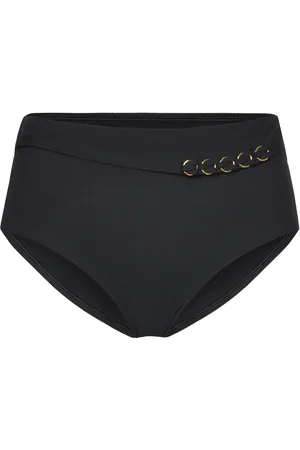 Chantelle Emblem Bikini Full Brief Swimwear Bikinis Bikini Bottoms High Waist Bikinis Black