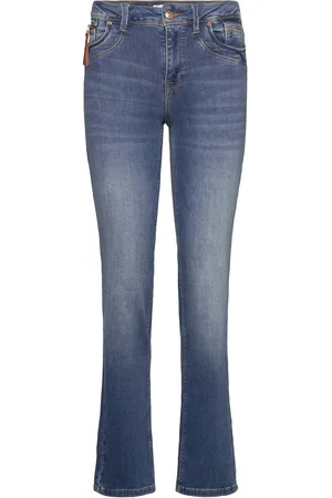 Pulz jeans Pzkarolina Hw Jeans Straight Leg Bottoms Jeans Flares Blue
