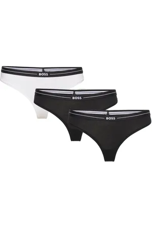 HUGO BOSS 3P Thong Stringit Alusvaatteet Black