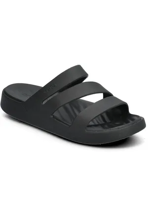 Crocs Getaway Strappy Shoes Summer Shoes Sandals Pool Sliders Black