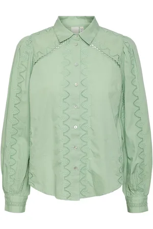 Y.A.S Kenora Ls Shirt S. Noos Tops Shirts Long-sleeved Green