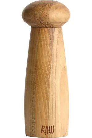 aida Raw Teak Ceramic Pepper Grinder Home Kitchen Kitchen Tools Grinders Salt & Pepper Shakers Brown