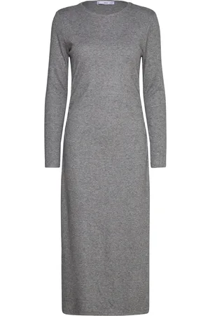 MANGO Gathered Details Dress Polvipituinen Mekko Grey