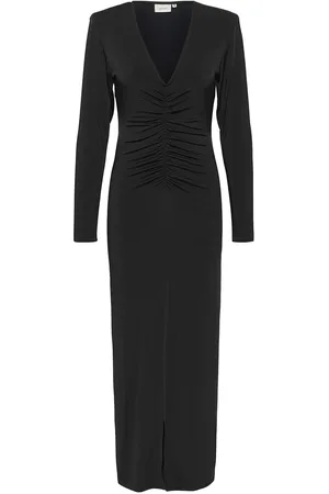 Gestuz Oda Ls Long Slit Dress Maksimekko Juhlamekko Black