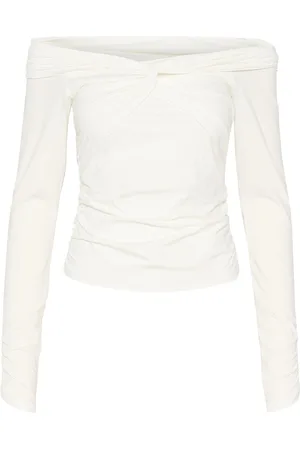 Gestuz Inaragz Ls Knot Blouse Tops Blouses Long-sleeved White