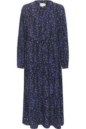 Cream Crtiah Ankl Length Dress - Zally Fit Maksimekko Juhlamekko Blue