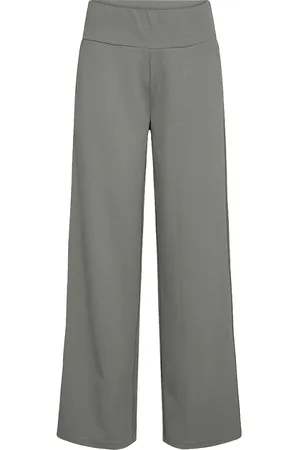 soyaconcept Sc-Siham Bottoms Trousers Wide Leg Grey