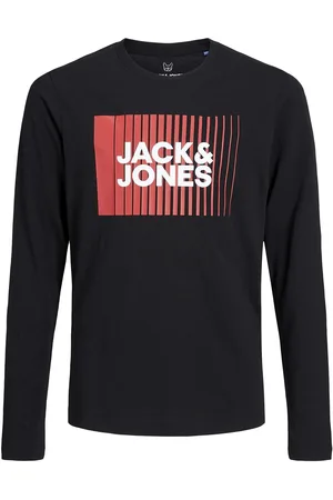 JACK & JONES Jjecorp Logo Tee Play Ls O-Neck Noos Jnr Tops T-shirts Long-sleeved T-shirts Black Jack & J S