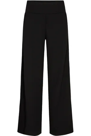 soyaconcept Sc-Siham Bottoms Trousers Wide Leg Black