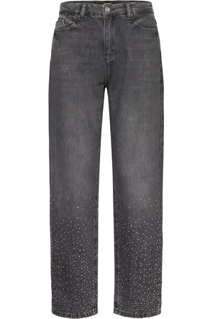 Karl Lagerfeld Sparkle Gf Denim Pants Designers Jeans Wide Grey