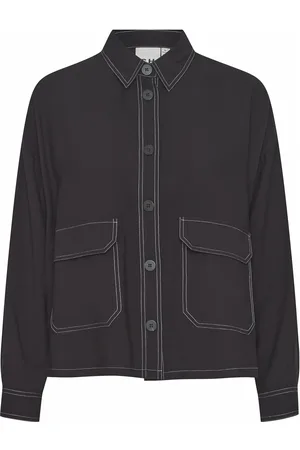 Ichi Ihramla Sh Tops Shirts Long-sleeved Black