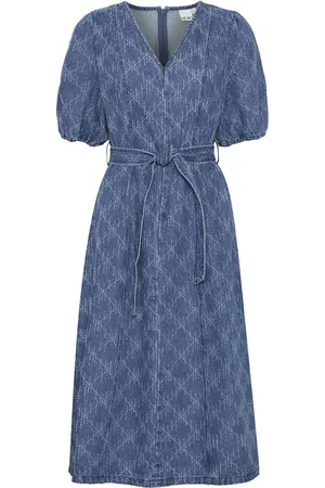 Ichi Ihaski Dr Polvipituinen Mekko Blue