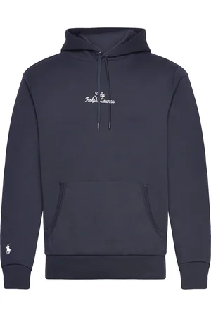 Ralph Lauren Logo Double-Knit Hoodie Tops Sweat-shirts & Hoodies Hoodies Navy