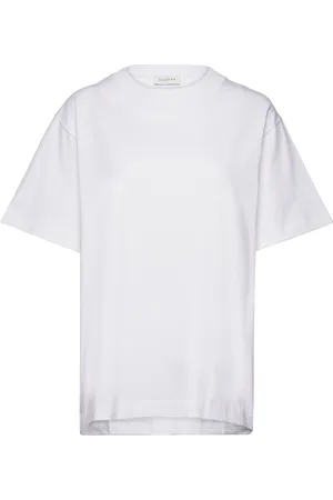 Dagmar Over D Cotton Tee Designers T-shirts & Tops Short-sleeved White