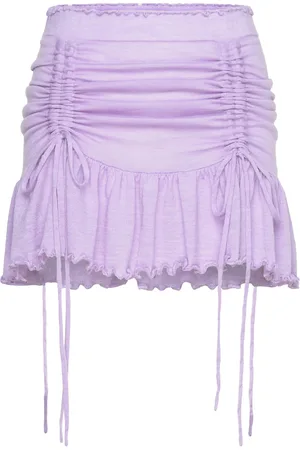 Cannari Concept Drawstring Skirt Lyhyt Hame Purple