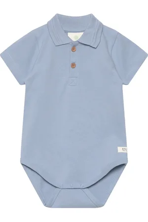 EN FANT Body Ss Polo Bodies Short-sleeved Blue