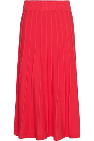 Jumperfabriken Klara Skirt Polvipituinen Hame Red