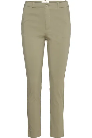 Freequent Fqsolvej-Ankle-Pa Bottoms Trousers Chinos Green