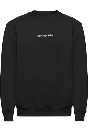HAN Kjøbenhavn Graphic Font Regular Crewneck Designers Sweat-shirts & Hoodies Sweat-shirts Black