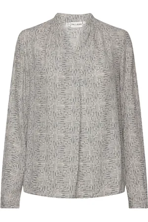 Pulz jeans Pzgene Ls Blouse Tops Blouses Long-sleeved Grey