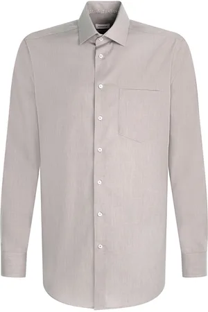 Seidensticker Cityhemden 1/1 Arm Tops Shirts Business Grey