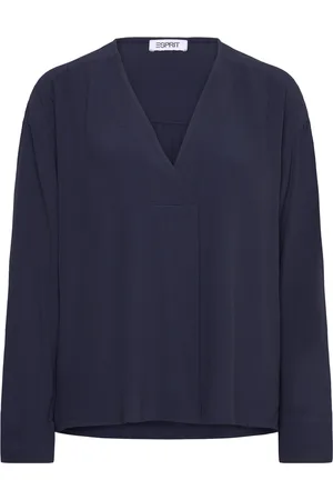 ESPRIT Blouses Woven Tops Blouses Long-sleeved Navy