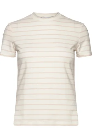 ESPRIT T-Shirts Tops T-shirts & Tops Short-sleeved Cream