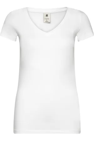 G-Star Base V T Wmn Cap Sl Tops T-shirts & Tops Short-sleeved White