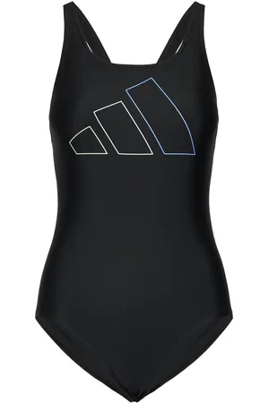 adidas Big Bars X Back Swimsuit Sport Women Sport Clothing Sport Swimwear Sport Swimsuits Black