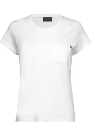 Lexington Ashley Jersey Tee Tops T-shirts & Tops Short-sleeved White
