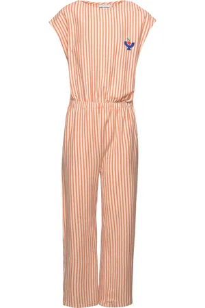 Bobo Choses Vertical Stripes Overall Jumpsuit Haalari Orange