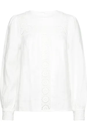 Claire Woman Cwrinesa - Shirt Tops Shirts Long-sleeved White