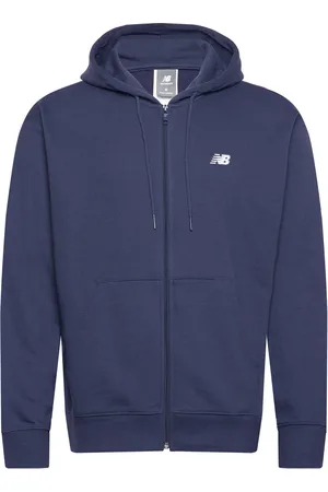New Balance Sport Essentials Logo French Terry Full Zip Sport Sweat-shirts & Hoodies Hoodies Navy