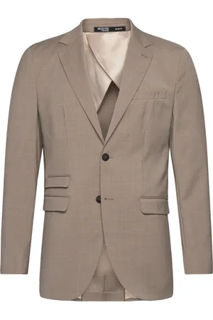 SELECTED Slhslim-Myloelton Wool Blz Noos Suits & Blazers Blazers Single Breasted Blazers Beige