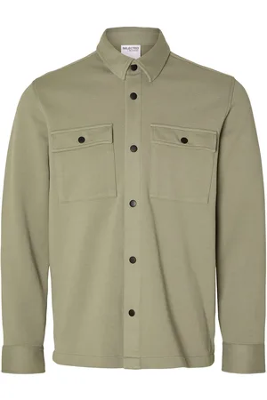 SELECTED Slhjackie Sweat Jacket Noos Tops Overshirts Khaki Green