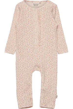 Minymo Suit Ls Aop Rib Pitkähihainen Body Pink