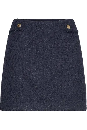 Michael Kors Tweed Mini Skirt Lyhyt Hame Navy