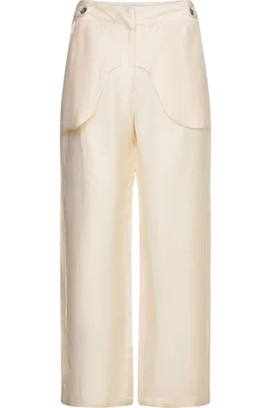Munthe Mormadina Designers Trousers Wide Leg Cream