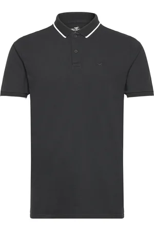 Hollister Hco. Guys Knits Tops Knitwear Short Sleeve Knitted Polos Black