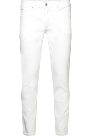 Lindbergh Tapered Fit Superflex Jeans Bottoms Jeans Tapered White