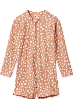 Liewood Max Printed Longsleeve Swim Jumpsuit Swimwear Uv Clothing Uv Suits Coral
